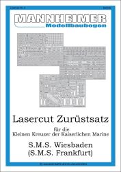 LC-Reling-/Detailsatz für kleinen Kreuzer S.M.S. Wiesbaden (optional S.M.S Frankfurt) 1:250