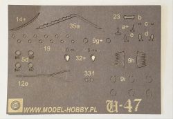 Lasercut-Detailsatz für U-Boot Typ VII B  ( U-47 ) Model-Hobby Nr. 27 (2/2020)