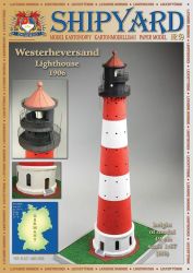 Leuchtturm Westerheversand (1906) 1:87 Kartonmodell, übersetzt