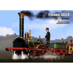Lokomotive Adler + zwei Wagen (1835) 1:25 Ganz-LC-Modell