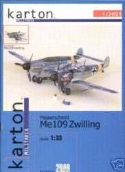 Messerschmitt Me-109Z Zwilling 1:33 extrem, ANGEBOT
