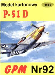North American P-51D Mustang "Detroit Miss" 1:33 Silberdruck, ANGEBOT