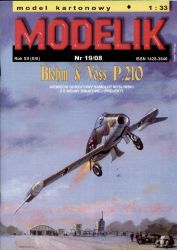 Nurflügelflugzeug Blohm & Voss P.210 1:33 Offsetdruck