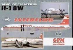 Passergierflugzeug der DDR-Interflug Ilyuschin Il-18W 1:50