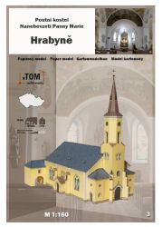 Pfarrkirche Himmelfahrt Maria aus Hrabyne (Hrabin)/Tschechien 1:160 (N)