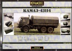 Pritschenwagen mit Plane Kamaz-43114 1:25 übersetzt