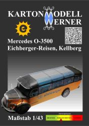 Reisebus Mercedes O-3500 "Eichberger-Reisen" Kellberg 1:43 einfach