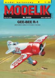 Rennflugzeug Granville Gee-Bee R-1 (1932) 1:33 übersetzt, Offsetdruck