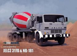 Sattelzugmaschine Jelcz 317D mit Auflieger mit Beton-Fahrmischer BSH 061C/ZREMB NB 181 1:25
