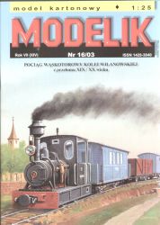 Schmalspur-Zug "Wilanowska": Orenstein Bn2t + 4 Wagen 1:25 übersetzt, Offsetdruck