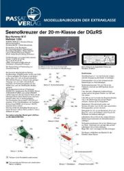 Seenotkreuzer der 20-m-Klasse der DGzRS Eiswette 1:250 präzise, deutsche Anleitung als  Digitaldruck