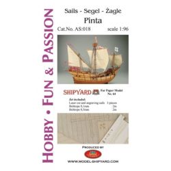 Segelsatz und Seile für PINTA 1:96 (Shipyard Nr.37)