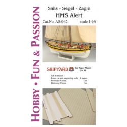 Seil- und Segelsatz für HMS Alert 1:96 (Shipyard alle Ausgaben)