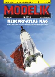 Trägerrakete Mercury-Atlas MA6 +Raumfahrzeug (1962) 1:50 Offsetdruck