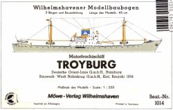Motorfrachtschiff Troyburg (Baujahr 1954) Deutscher Orientlinie GmbH Hamburg 1:250