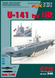 U-Boot des Typs IID U-141 1:100 inkl. Spantensatz