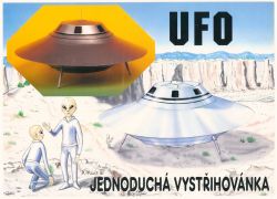 UFO, glänzender Silberdruck