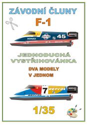 Zwei Rennboote der Formel F-1 1:35