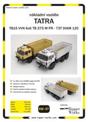  Pritschen-Lkw TATRA T815 VVN 6x6 TB 275 M PR-73T DIAM 12C als UN-Fahrzeug oder optional Sandversion von Diamoil 1:32 extrem präzise