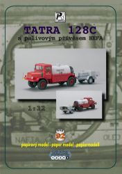 TATRA 128C mit angebautem Kraftstofftank und Kraftstofftank-Anhänger HEFA 1:32 präzise