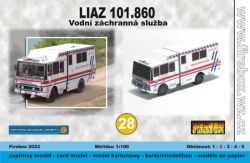 modifizierter Liaz 101.860 Karosa als Einsatzfahrzeug des Wasserrettungsdienstes des Tschechischen Roten Kreuzes 1:100