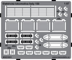 Ätz-Detailsatz für E-Lokomotive CSD-Baureihe E 499.2 (ab 1988: Baureihe 150) 1:87 (MS Model Tschechien 0001)