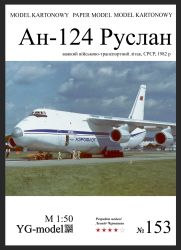 strategisches Schwerlasttransportflugzeug Antonow An-124-100 Ruslan der Aeroflot 1:50 präzise, Spannweite: knapp 1,5 m