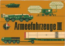 Armeefahrzeuge III 1:87 (HO) DDR-Verlag Junge Welt (Kranich Modell-Bogen, 1970)