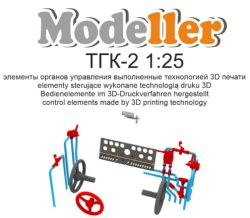 3D-Druck-Satz mit Bedienungselementen des Führerhauseses der Lok TGK2-7933 1:25 Modeller Nr. 11/2023