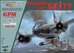 Japanischer Torpedobomber Mitsubishi G4M2e HAMAKI (Betty) 1:33