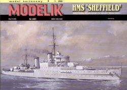 britischer Leichtkreuzer HMS Sheffield 1:200 (2. Auflage) Offsetdruck