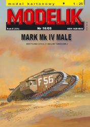 britischer Panzer Mark Mk.IV Male "F56 Fantan" (1917) 1:25 Offsetdruck, übersetzt!