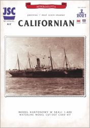 britisches Handelsschiff Californian (1912) inkl. Spantensatz und ein kleiner LC-Detailsatz 1:400