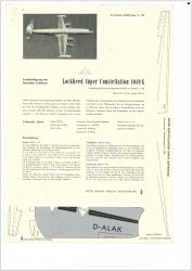 Verkehrsflugzeug der Deutschen Lufthansa Lockheed Super Constellation 1049 G 1:100 (Ravensburger Modellierbogen-Originalausgabe)