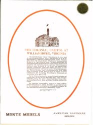 The Colonial Capitol at Williamsburg (Gebäude der Generalversammlung von Virginia), Virginia, USA 1:120