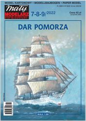 Dreimaster ORP Dar Pomorza (gebaut 1909 bei Blohm & Voss in Hamburg, ex Prinzess Eitel Friedrich, ex Colbert) 1:200