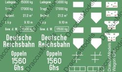 Decals für Gedeckter Güterwagen Ghs "Oppeln" 1:25 (DraccusModels Nr. 1/17)