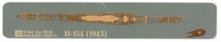 gravierter LC-Decksatz aus Holz für U-Boot U-134 des Typs VIIC der 5. U-Boot-Flottille 1:200 Model Hobby Nr. 63