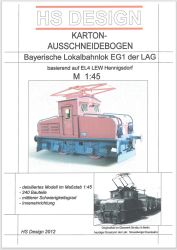 Bayerische Lokalbahnlok EG1 der LAG, basierend auf Werkbahnlokomotive EL4 LEW Hennigsdorf 1:45