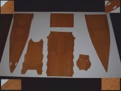 gravierter LC-Hauptdecksatz aus Holz IJN Nagato 1:200 Dom Bumagi (Produzent: Hobby Model)