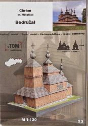 griechisch-katholische Holzkirche des Hl. Nikolaus aus Bodruzal/Slowakei im Barockstil (1658) 1:120