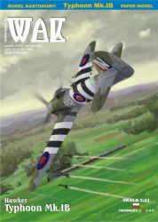 Jagdbomber Hawker Typhoon Mk. Ib (184. Squadron der RAF, D-Day) 1:33 gealtert