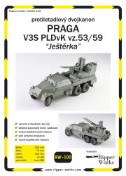 tschechisches mobiles Flugabwehr-Waffensystem Praga V3S PLDvK vz. 53/59 Jesterka - Eidechse (1950er) 1:32 extrem²