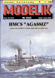 kanadische Korvette HMCS Agassiz (1941) 1:100 übersetzt, Offsetdruck