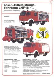 Lösch-Hilfeleistungs-Fahrzeug LHF 16 (Daimler-Benz 1222 AF 36) Berliner Feuerwehr 1:40