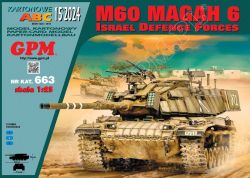 israelischer Panzer M60 Magah 6 mit Reaktivpanzerung und Minenräumgeschirr 1:25