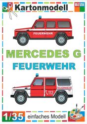 zwei Feuerwehrautos Mercedes G 1:35 einfach