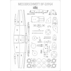 LC-Spanten-/Radsatz für Jagdflugzeug Messerschmitt Bf-109 F-2 1:33 (MP Model Nr. 102)