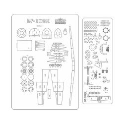 Spanten-/Rad-/Detailsatz für Messerschmitt Bf-109X-0 mit Sternmotor (1940) 1:33 MPMosdel Nr. 113