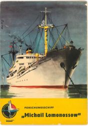 Forschungsschiff Michail Lomonossow 1:200 DDR-Verlag Junge Welt (Band Kranich Modell-Bogen, 1961)